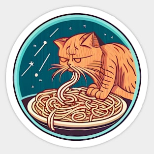 Galactic Spaghetti Cat Sticker